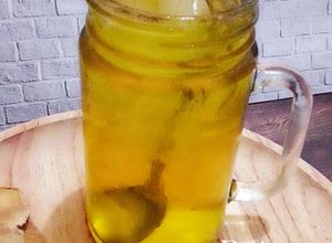 Foto resep Es Syrup Temulawak ala Cap Garuda Gresik 🍷