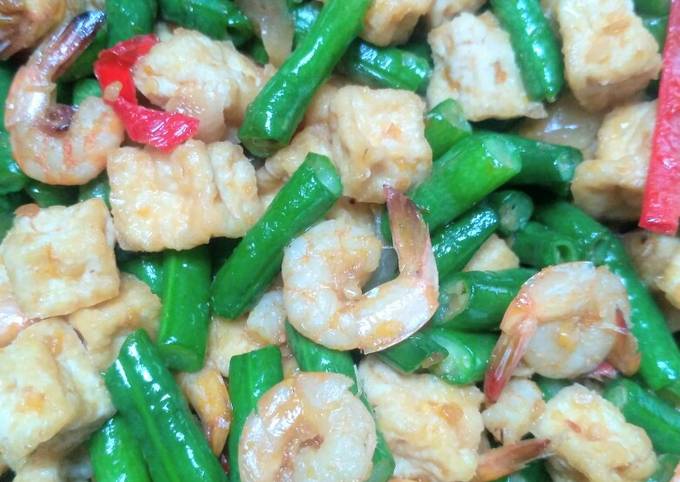 Resep Tumis udang tahu dan kacang panjang oleh Dwi Nur Setiawan - Cookpad