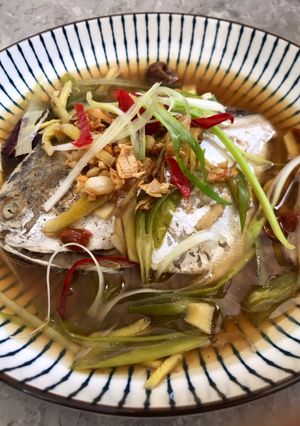 Foto resep Steamed Pomfret Fish (Tim Ikan Bawal)