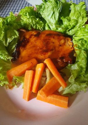 Foto resep Chicken steak with barbeque sauce