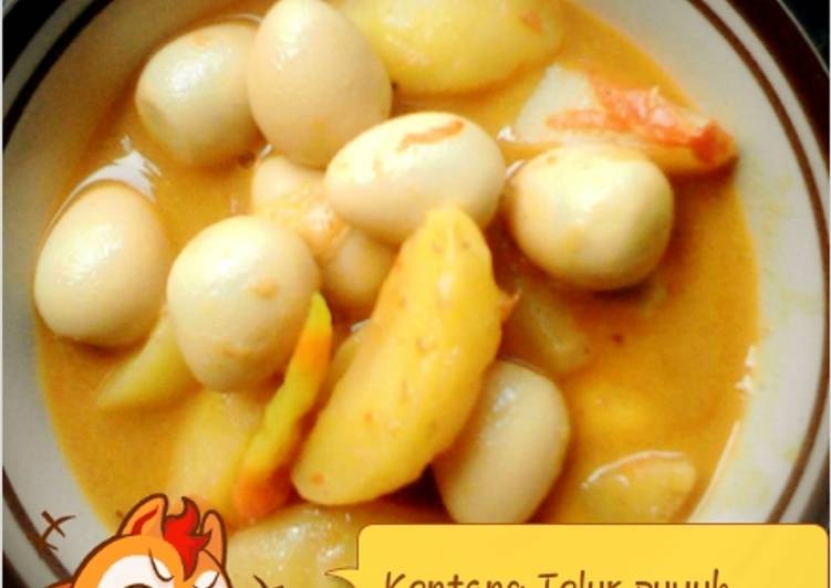 Cara Gampang Menyiapkan Kentang Telur Puyuh Bumbu Bali Bersantan yang Enak Banget