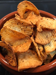 Una foto de Patatas chips onduladas en Airfryer Cosori