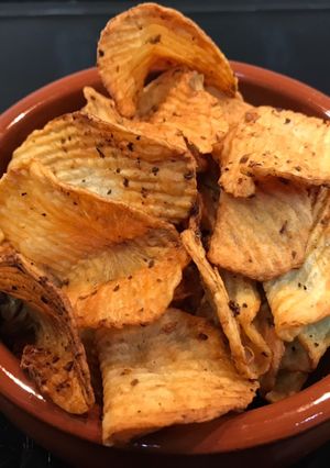 Una foto de Patatas chips onduladas en Airfryer Cosori