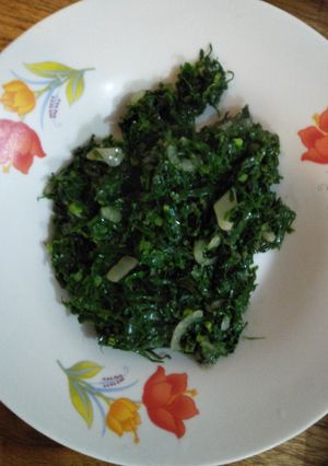 A picture of Fried kales.