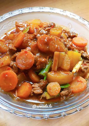 Foto resep Spicy Gochujang Stew with Meat