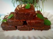 Una foto di glassa cioccolato