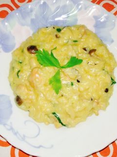 義大利雞肉野蕈燉飯 的食譜成品照片