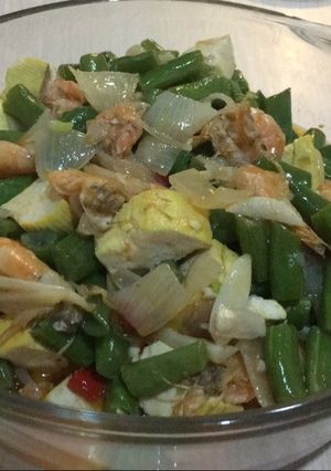 Foto resep Tumis buncis, tahu dan udang