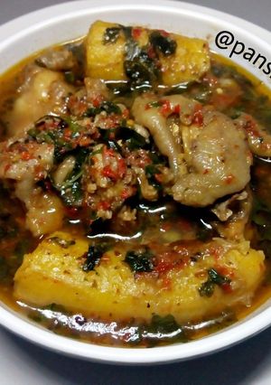 A picture of Chicken Peppersoup.
