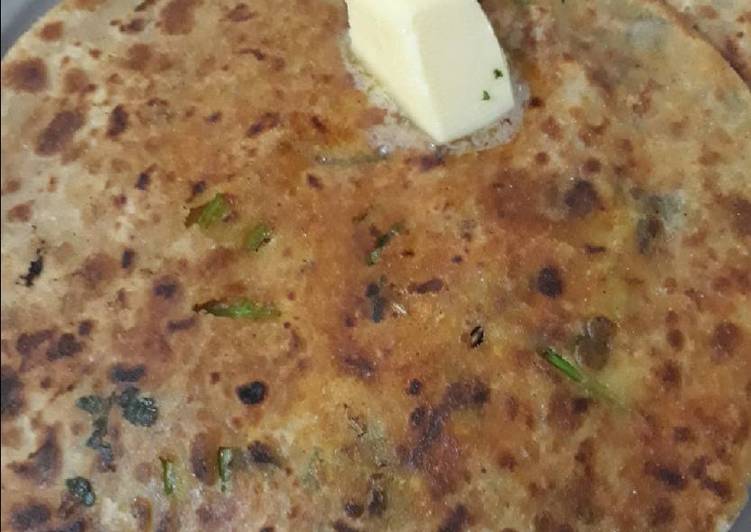 Methi Onion Paneer Parantha