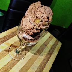 A picture of Chocolate,banana n groundnut icecream#weeklyjikonichallenge.