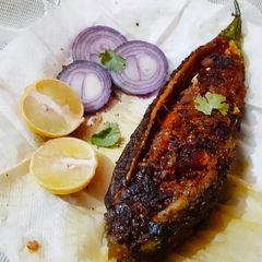 A picture of Bharwa karela.