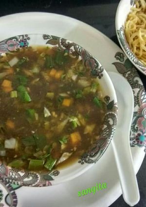 A picture of Manchow soup.