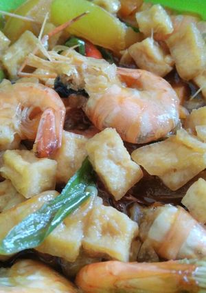 Foto resep Oseng udang dan tahu