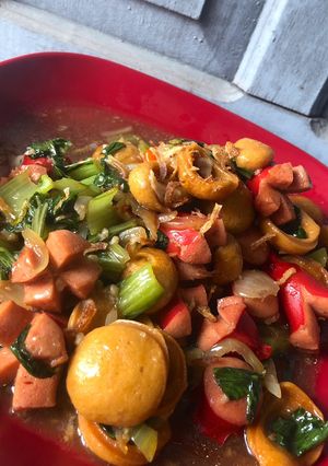 Foto resep Tumis Pakcoy Sosis