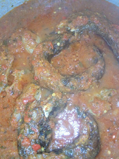 A picture of Kpanla fish stew.