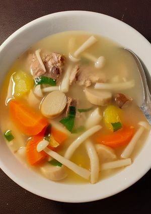 Hình của món Canh xương nấu nấm - Eat clean.