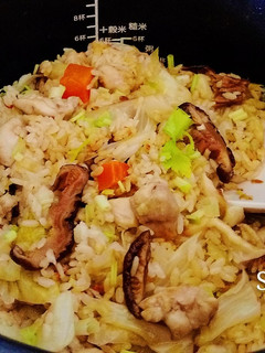 雞肉高麗菜飯【萬用鍋】 的食譜成品照片