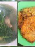Sop sayur parit & telur bebek goreng daging