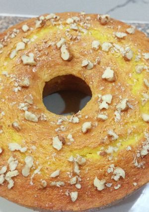 A picture of Orange honey Bundt cake.