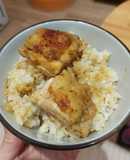 日式蒜香奶油雞腿蓋飯