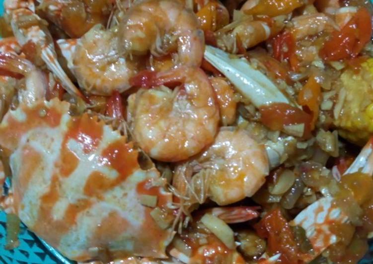 Resep: Seafood Asam Manis Pedas 😁 yang Lezat