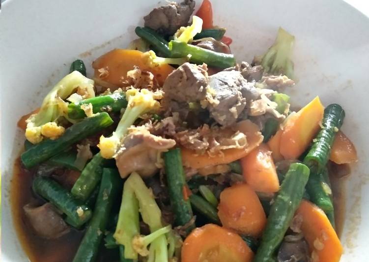 Cara Gampang meracik Tumis Sayur-Ati Terasi (T-SATE)#Berburucelemekemas #resolusi2019 Anti Gagal