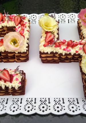 Una foto de Chocotorta en forma de números👩🏼‍🍳😋🍓