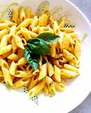 Pasta al pesto di fiori di zucca