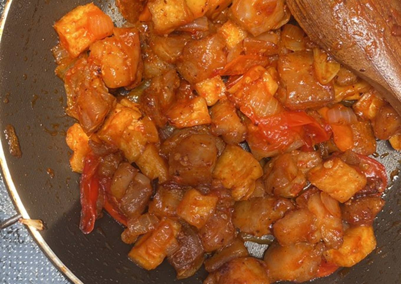 Tahu Ayam Asam Manis