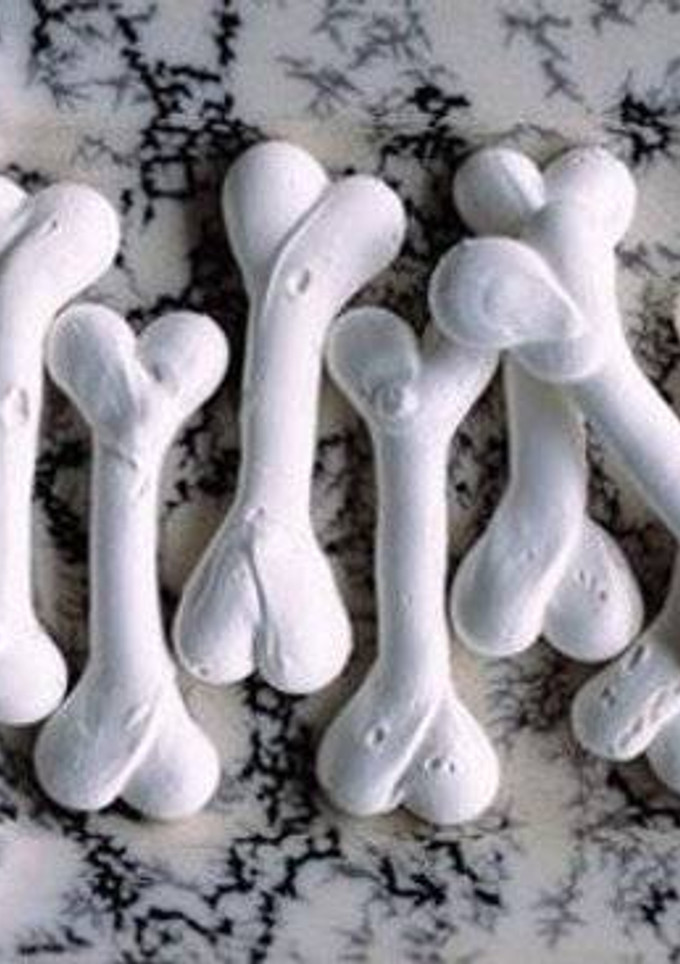 Una foto de Galletas en forma de hueso