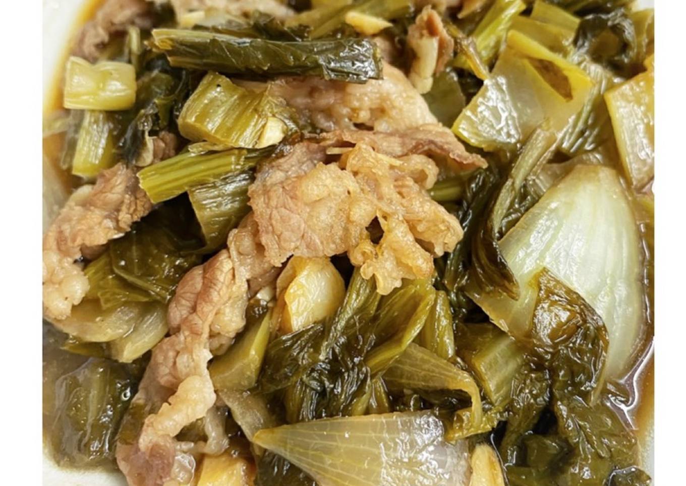 Sapi cah Sayur Asin