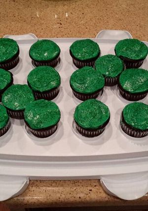 A picture of Easy Dark Chocolate Cupcakes.