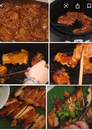 Hình của món Thịt gà xá xíu 500gr nồi chiên không dầu.