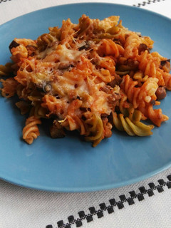Foto principal de Espirales gratinadas con berenjena
