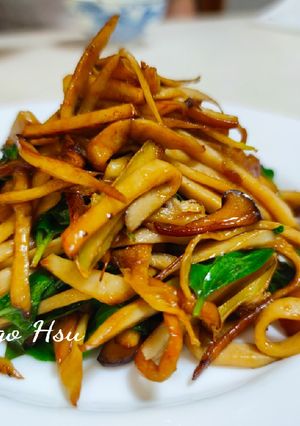 三杯杏鮑菇 的食譜成品照片