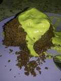 Smoked Superfood Cake with Avocado and Walnut Custard