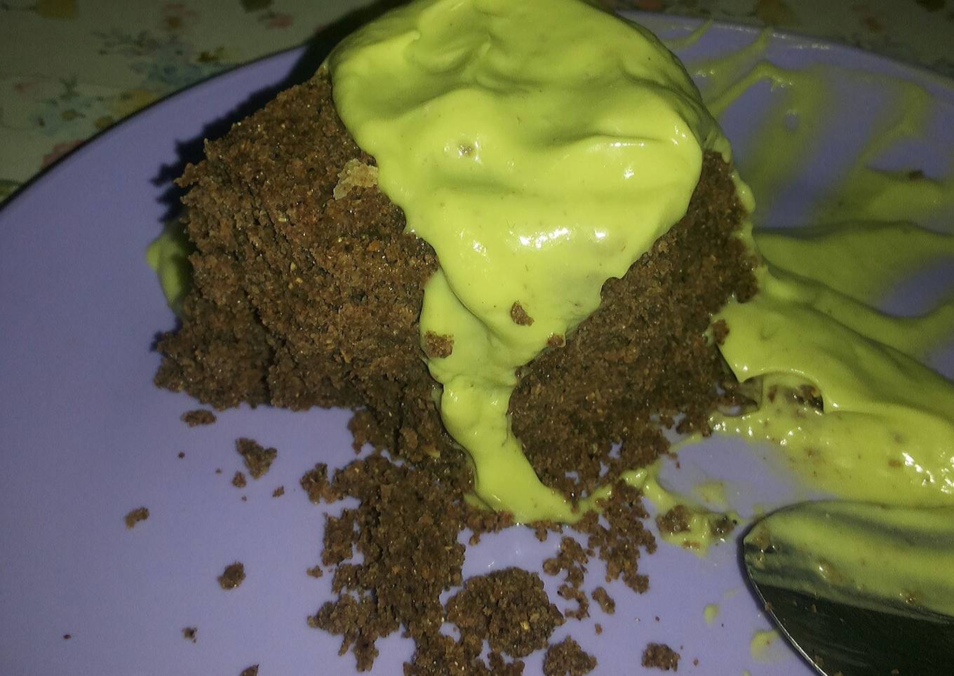 Smoked Superfood Cake with Avocado and Walnut Custard