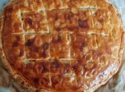 A picture of baked chicken breast puff pastry
