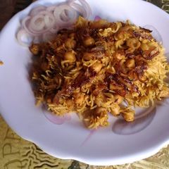 A picture of Chole biryani.
