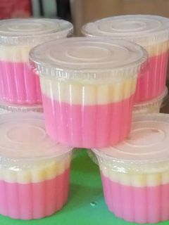 Foto resep Puding silky pop Ice strawberry