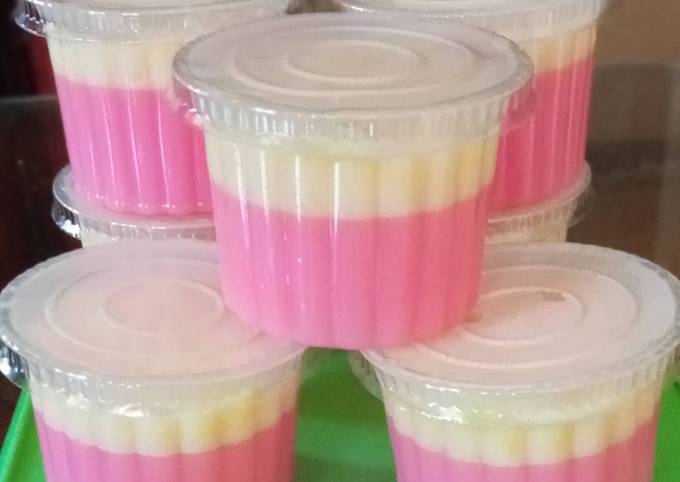 Resep Puding silky pop Ice strawberry, Lezat