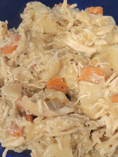 A picture of Chicken and dumplings.