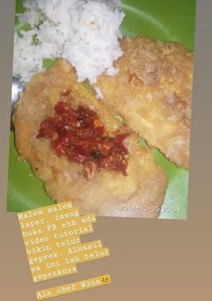 Foto resep Telur geprek