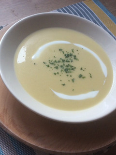Una foto de Crema de puerros / vichyssoise