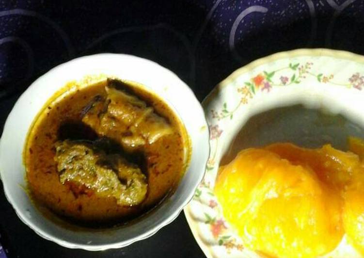 Simple Way to Make Ultimate Starch with banga soup