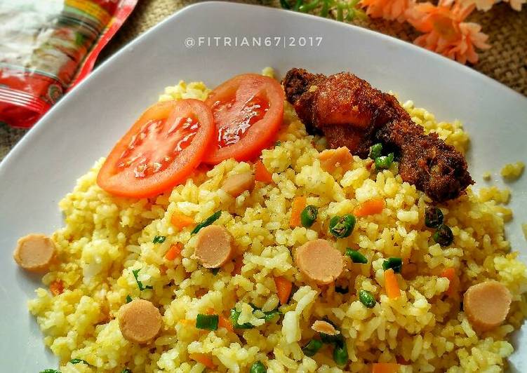 Bumbu mengolah Nasi goreng ayam sosis mentega Anti Gagal