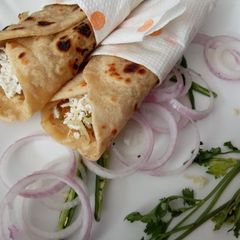 A picture of Veg chapati roll.