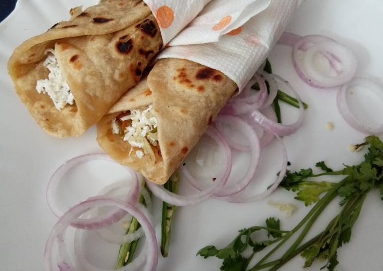 Step-by-Step Guide to Make Favorite Veg chapati roll