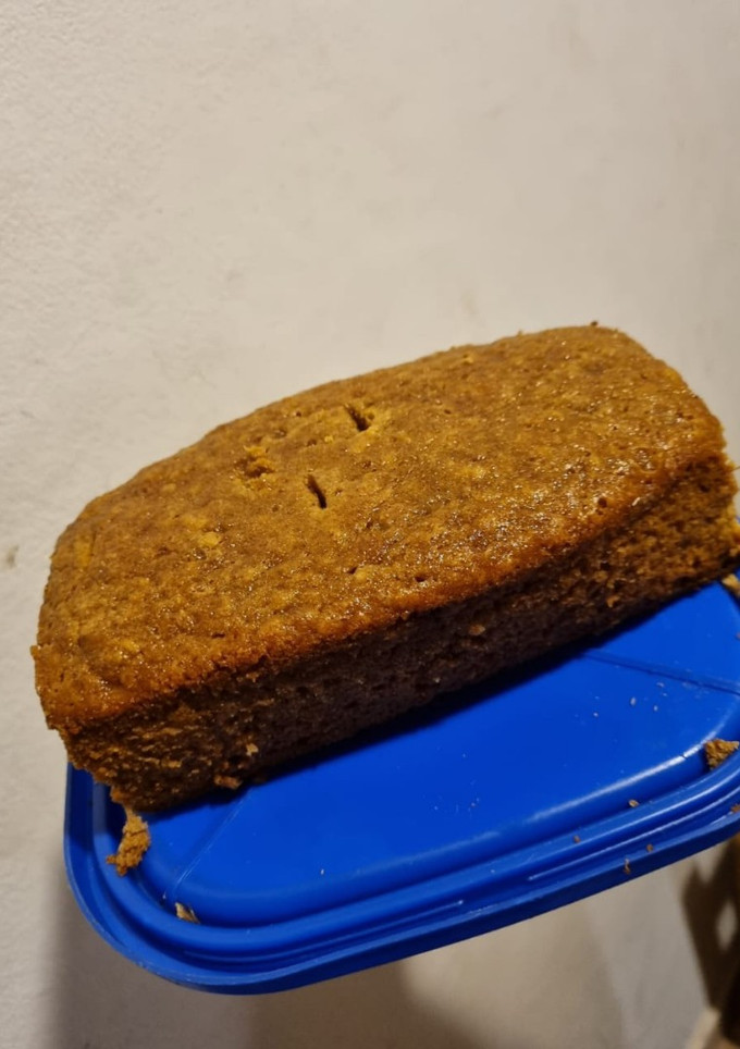 Una foto de Budín de banana con harina integral